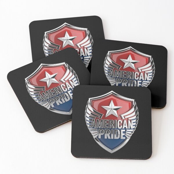 Item preview, American Pride Chrome Winged Shield Patriotic designed and sold by OldGloryForge.