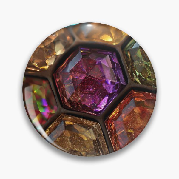 Item preview, Glowing Hexagonal Gemstones Vibrant Colors designed and sold by Visual Foundry.