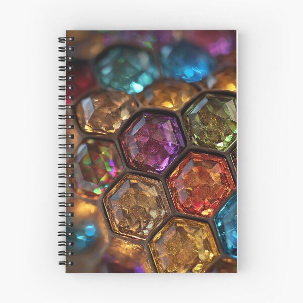 Item preview, Glowing Hexagonal Gemstones Vibrant Colors designed and sold by Visual Foundry.