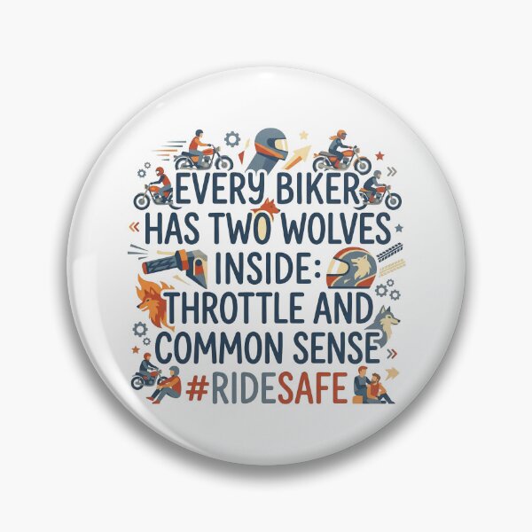 Item preview, Every biker has two wolves inside: throttle and common sense. T-shirt designed and sold by PanwarTees.
