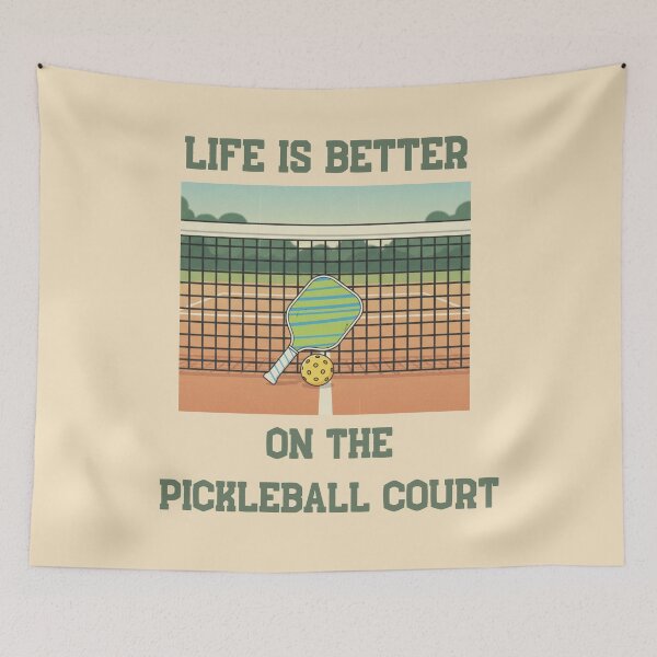 Item preview, Life Is Better On The Pickleball Court Funny Tee For Pickleball Players designed and sold by WearFine.
