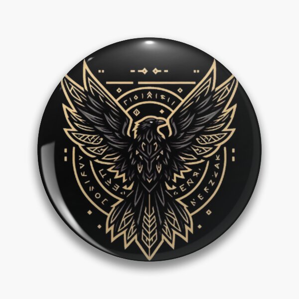 Item preview, Mystical Raven Eagle – Geometric Symbolic Design designed and sold by Dogandesighn.