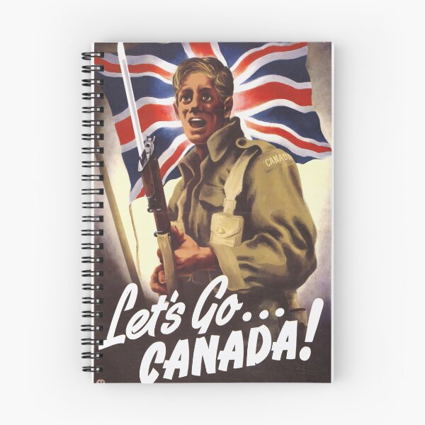 Item preview, Vintage WWII Canadian Propaganda Poster | Let's Go Canada | Soldier & Union Jack | Bold Patriotic Wall Art | Military History designed and sold by artofuniverse.