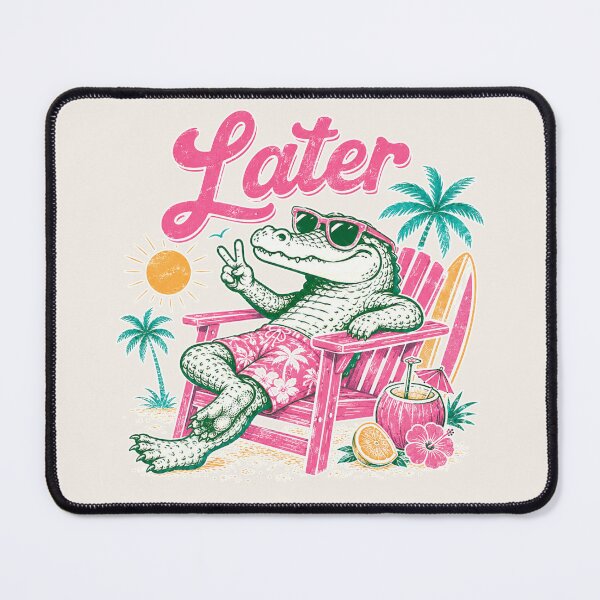 Item preview, See You Later – Retro Summer Alligator Beach Vacation Design designed and sold by deslydesign.