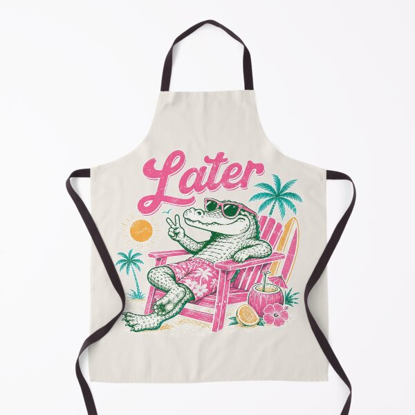 Item preview, See You Later – Retro Summer Alligator Beach Vacation Design designed and sold by deslydesign.