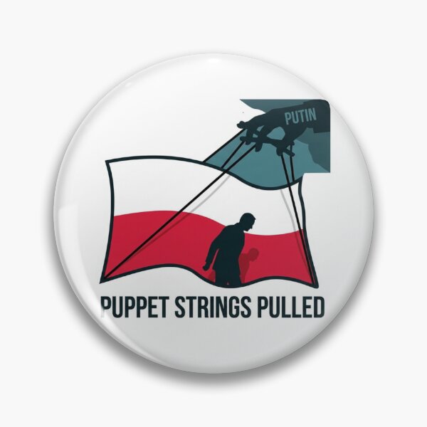 Item preview, Polish Puppet President Sticker - Putin's Grip on Poland designed and sold by ZibiArt.