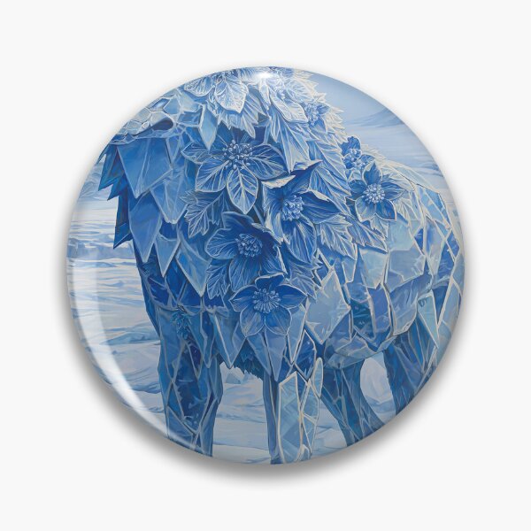 Item preview, Frozen Winter Wolf With Floral Ice Art designed and sold by Visual Foundry.