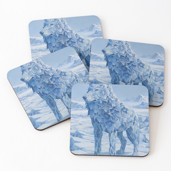 Item preview, Frozen Winter Wolf With Floral Ice Art designed and sold by Visual Foundry.