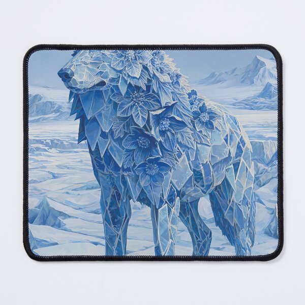 Item preview, Frozen Winter Wolf With Floral Ice Art designed and sold by Visual Foundry.