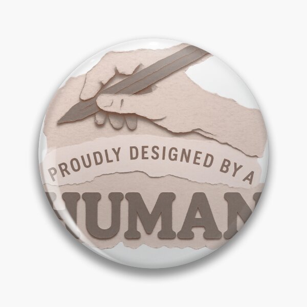 Item preview, Proudly Designed By A Human Anti AI designed and sold by SnD4U.