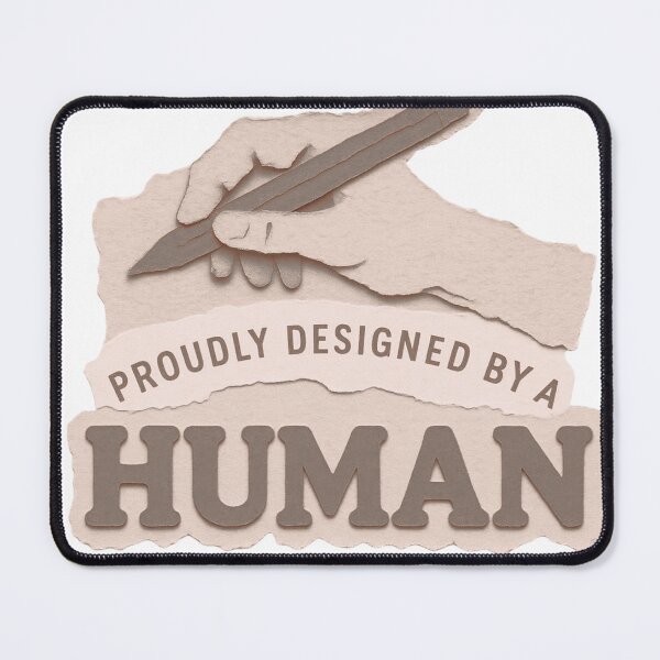 Item preview, Proudly Designed By A Human Anti AI designed and sold by SnD4U.