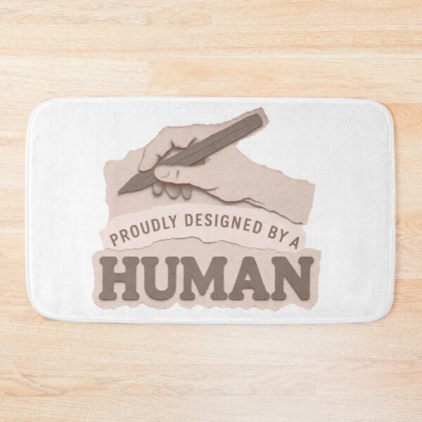 Item preview, Proudly Designed By A Human Anti AI designed and sold by SnD4U.