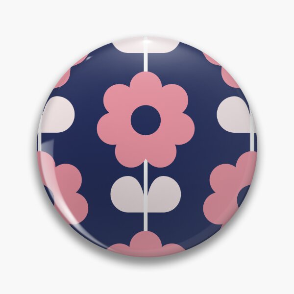 Item preview, Retro Pink and Blue Daisy Flowers Floral Pattern designed and sold by winterpumpkin.