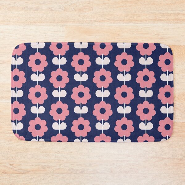 Item preview, Retro Pink and Blue Daisy Flowers Floral Pattern designed and sold by winterpumpkin.
