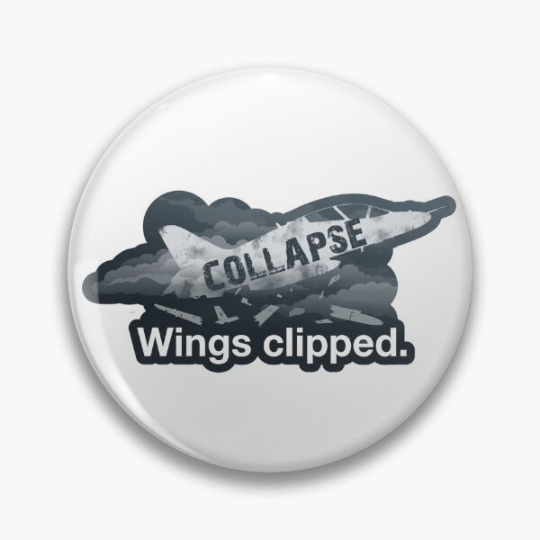 Item preview, Wings Clipped: Red Arrows Jet Collapse Sticker designed and sold by ZibiArt.