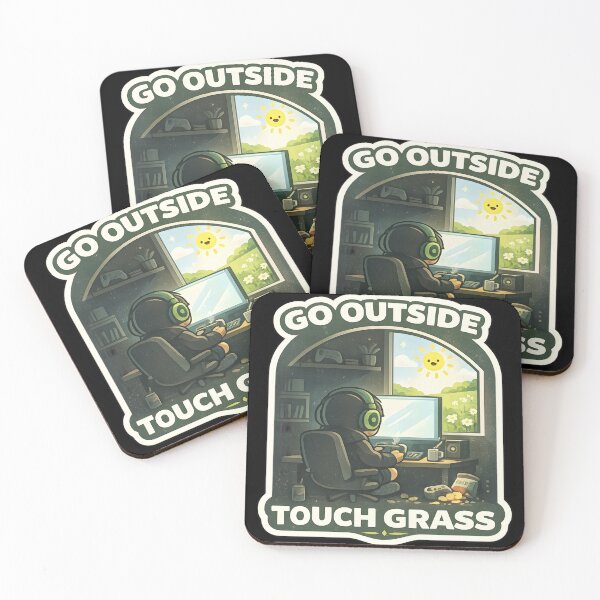 Item preview, Touch Grass Gamer Meme Sticker – “Go Outside” Funny Gaming Quote for Laptop, Water Bottle, Phone Case – Cute Aesthetic Decal for PC & Console Gamers designed and sold by Akter-sikder.