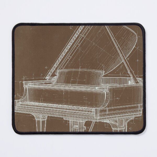 Item preview, Grand Piano Blueprint Technical Drawing designed and sold by Visual Foundry.