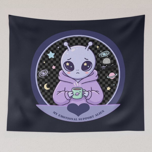 Item preview, My Emotional Support Alien designed and sold by QuietNovaShop.