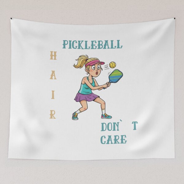 Item preview, Pickleball Hair Don’t Care Funny Tee For Pickleball Players designed and sold by WearFine.