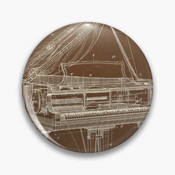Item preview, Grand Piano Technical Blueprint Diagram designed and sold by Visual Foundry.
