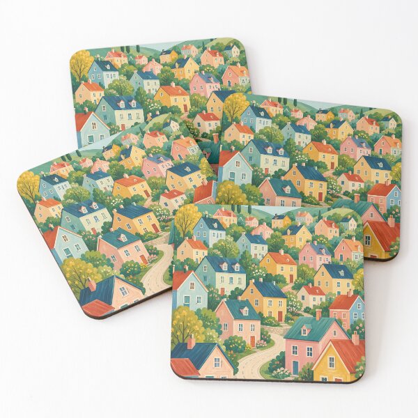 Item preview, Whimsical Country Houses Landscape designed and sold by Lizetteh.