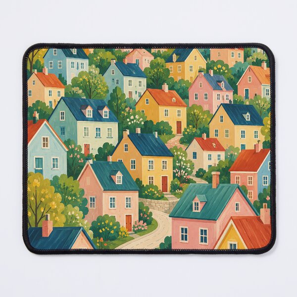 Item preview, Whimsical Country Houses Landscape designed and sold by Lizetteh.