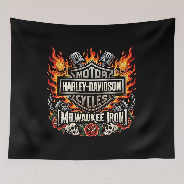 Item preview, Milwaukee Iron Harley Davidson Retro Road Spirit Design designed and sold by enzoade.
