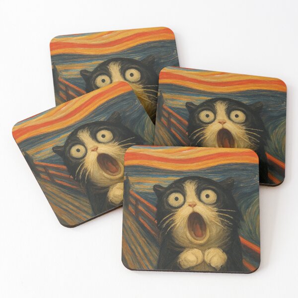 Item preview, The Cat Scream – Funny Parody Art designed and sold by flowerpower999.