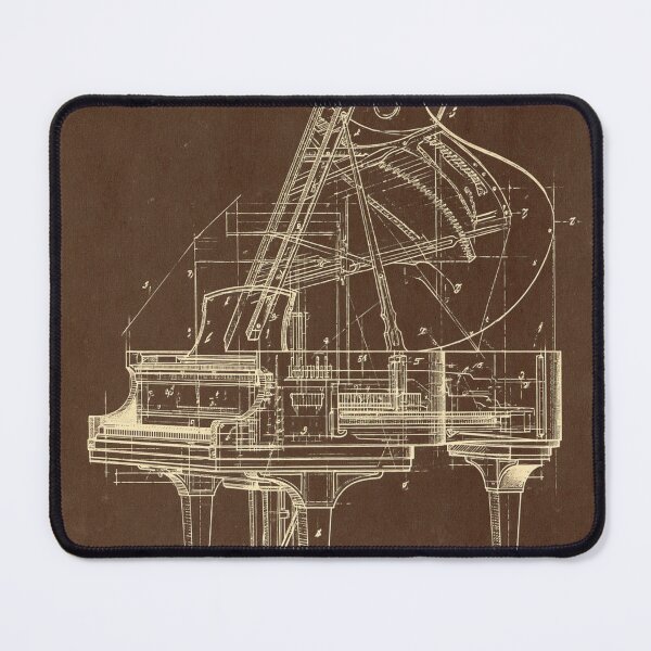 Item preview, Grand Piano Blueprint Technical Drawing designed and sold by Visual Foundry.