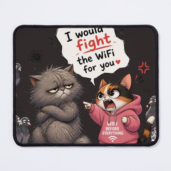 Item preview, I Would Fight the WiFi for You Cats designed and sold by alvinavery.