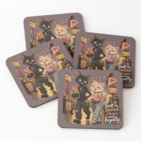 Item preview, Built on Bread Chaos and Loyalty Cats Illustration designed and sold by alvinavery.