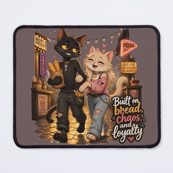 Item preview, Built on Bread Chaos and Loyalty Cats Illustration designed and sold by alvinavery.