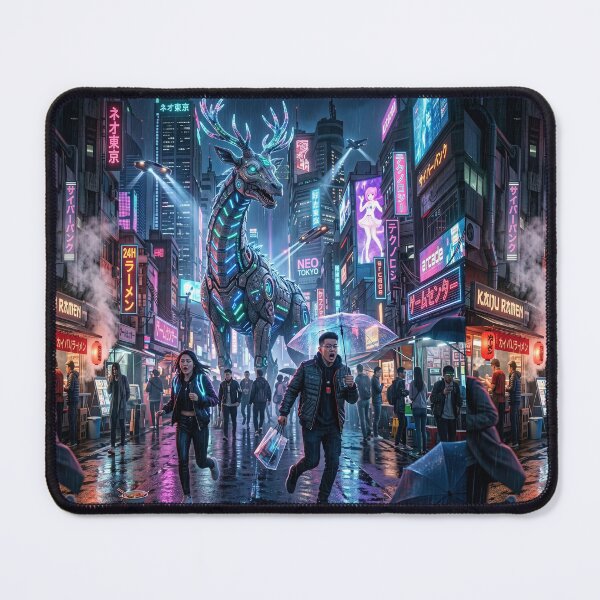 Item preview, Cyberpunk Neon Giraffe Sci-Fi Art designed and sold by Neo Tokio.