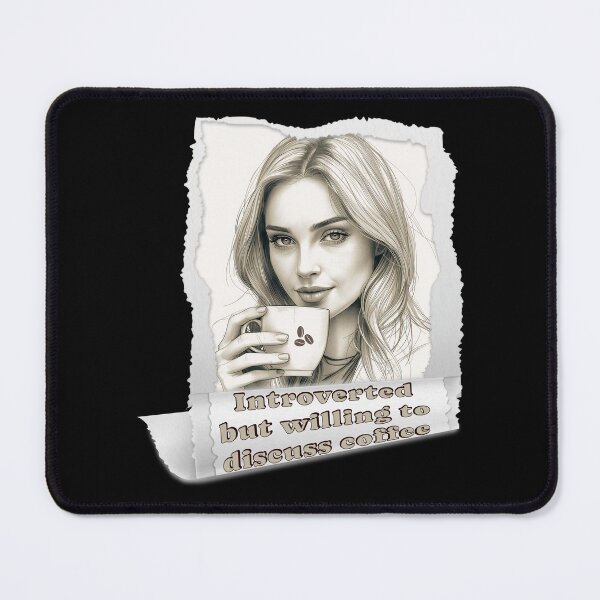 Item preview, Introverted but Willing to Discuss Coffee – Cozy Coffee Lover Design designed and sold by TestudoDesign.