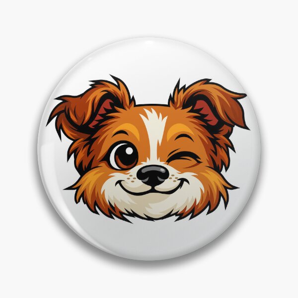 Item preview, Cute Winking Puppy – Funny Dog Sticker & Cozy Pillow Design designed and sold by PixelsAndJoy.