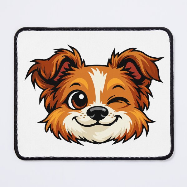 Item preview, Cute Winking Puppy – Funny Dog Sticker & Cozy Pillow Design designed and sold by PixelsAndJoy.