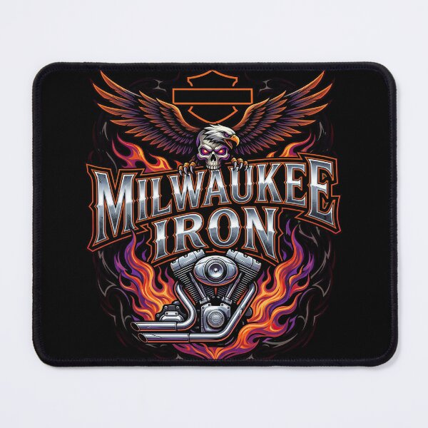 Item preview, Milwaukee Iron Harley Davidson Vintage Garage Artwork designed and sold by enzoade.