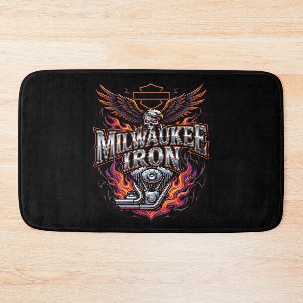 Item preview, Milwaukee Iron Harley Davidson Vintage Garage Artwork designed and sold by enzoade.