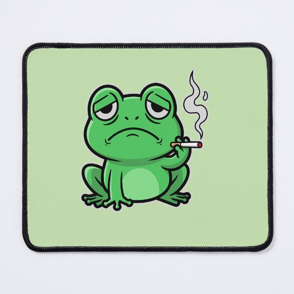 Item preview, Smoking Frog - Dark Humor Meme for Adults designed and sold by AnnArtshock.