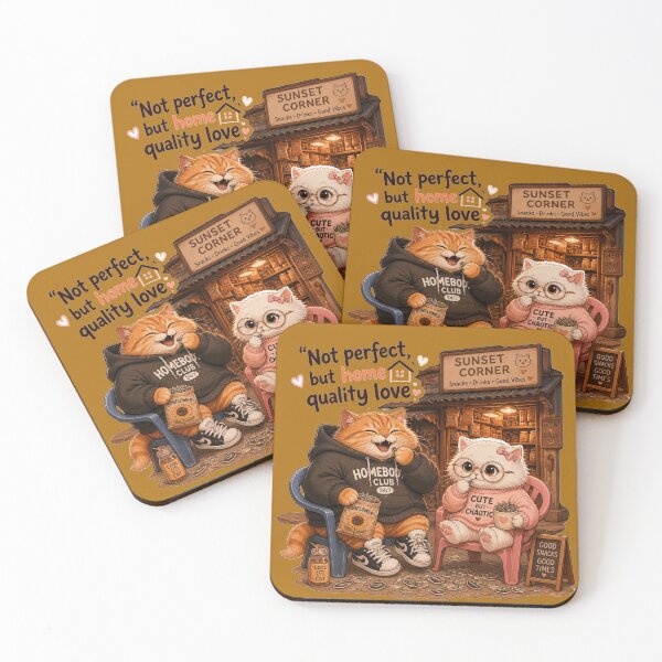 Item preview, Home Quality Love Cozy Cats Illustration designed and sold by alvinavery.