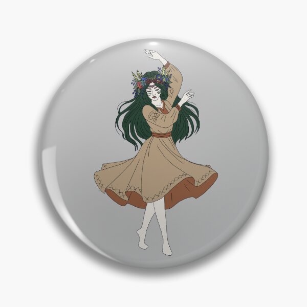 Item preview, Dancing Forest Nymph Summer Solstice Pagan Witch Cottagecore Art  designed and sold by LeshanArt.