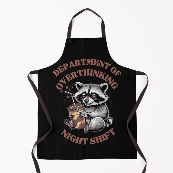 Item preview, Department Of Overthinking Night Shift - Funny Raccoon Coffee designed and sold by Design_Your_Day.
