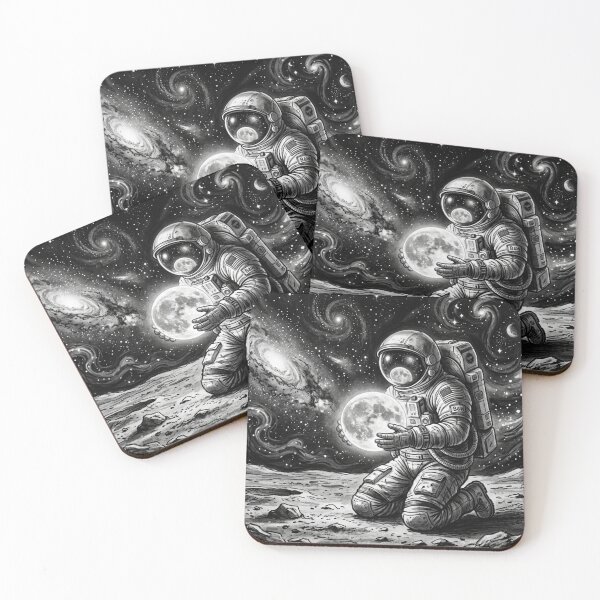 Item preview, Astronaut cradling moon designed and sold by The King's general goods.
