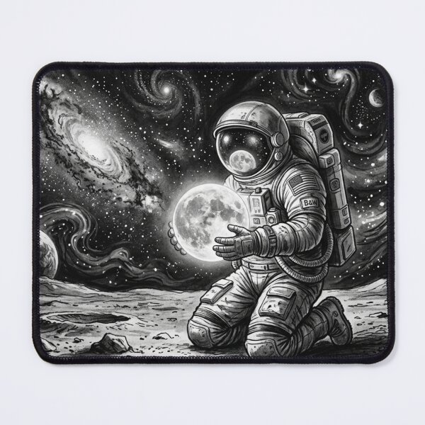 Item preview, Astronaut cradling moon designed and sold by The King's general goods.