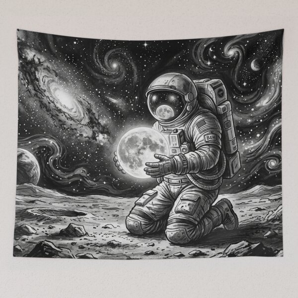 Item preview, Astronaut cradling moon designed and sold by The King's general goods.