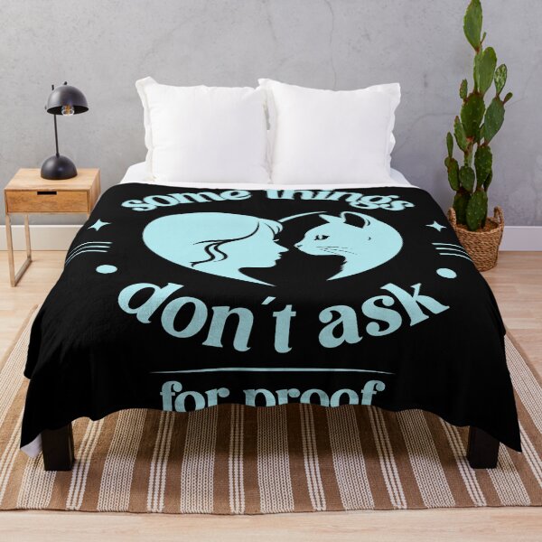 Item preview, Some Things Don't Ask For Proof – Woman and Cat Shadow Heart Valentine Design designed and sold by ZUMERI.