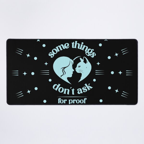 Item preview, Some Things Don't Ask For Proof – Woman and Cat Shadow Heart Valentine Design designed and sold by ZUMERI.