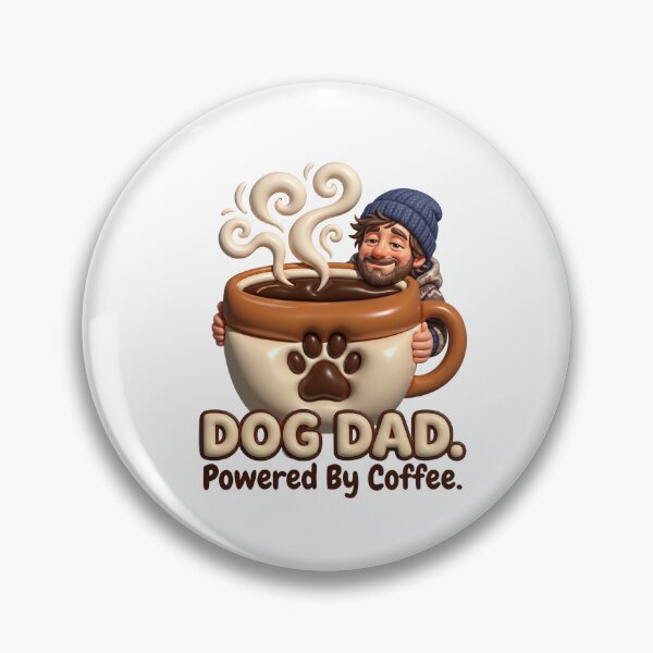 Item preview, Dog Dad Powered By Coffee Funny Gift designed and sold by pradeepvisuals.