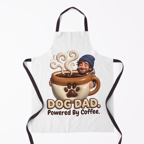 Item preview, Dog Dad Powered By Coffee Funny Gift designed and sold by pradeepvisuals.