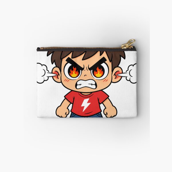 Item preview, Angry Little Boy with Fiery Eyes designed and sold by LevelUpReads.